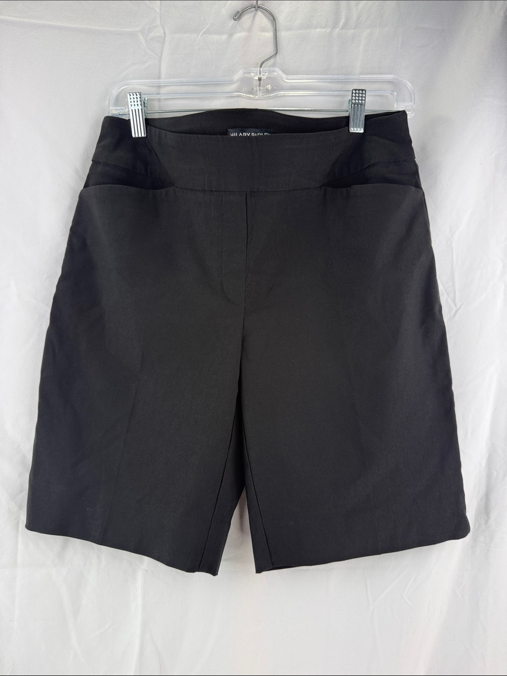 Hilary Radley Women’s Size Medium Black Tailored Stretch Pull-On Bermuda Shorts